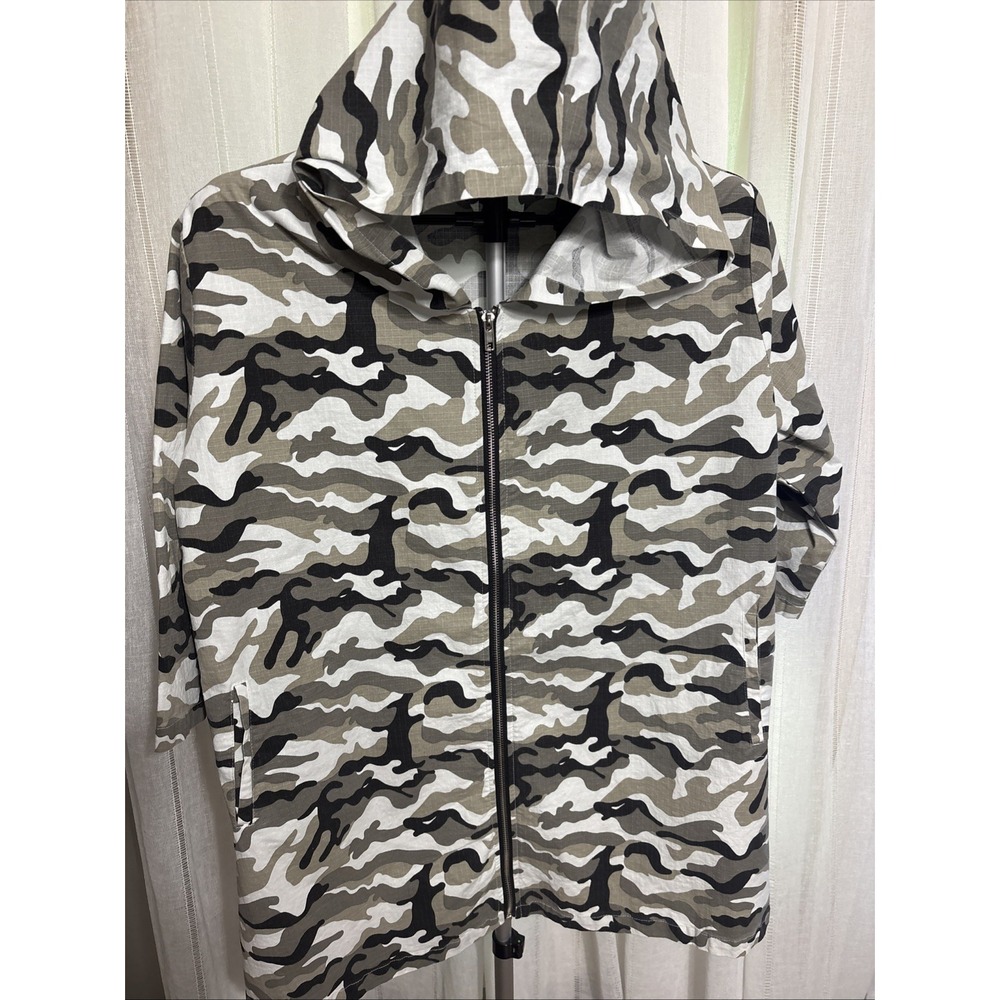 COCO + CARMEN OMG 3/4 SLEEVE CAMO JACKET‎ LARGE/EXTRA LARGE Tan Brown Black